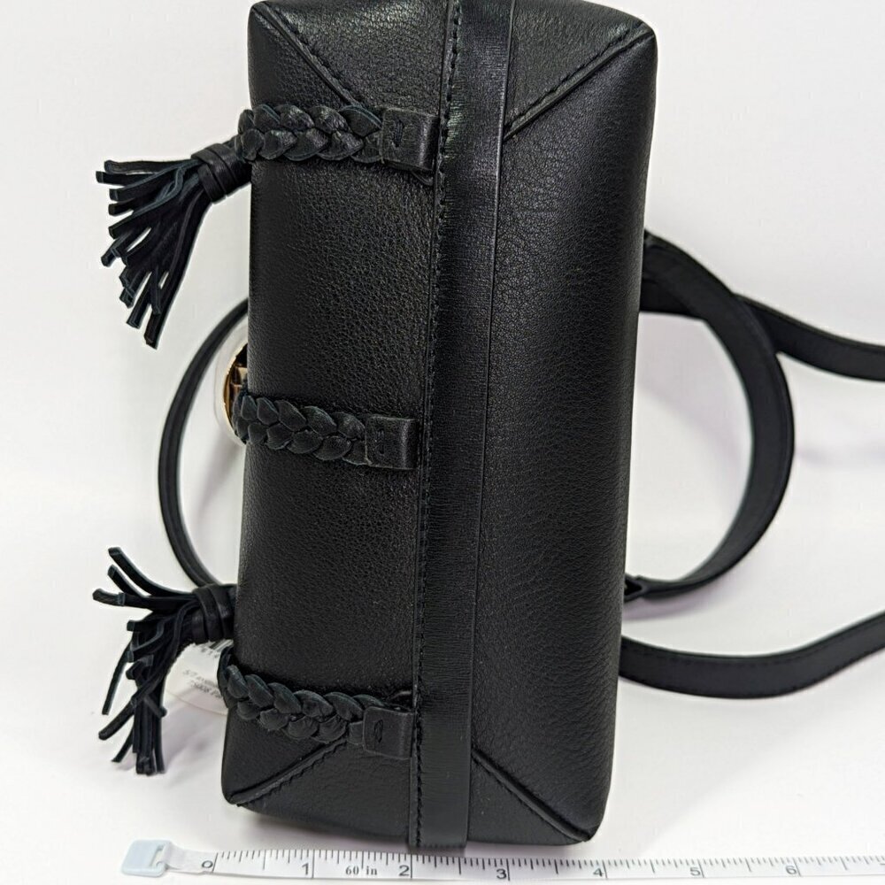 Chloe Penelope Women's Braid Detail Mini Shoulder Bag in Black (MSRP $2,090) - Picture 5 of 11